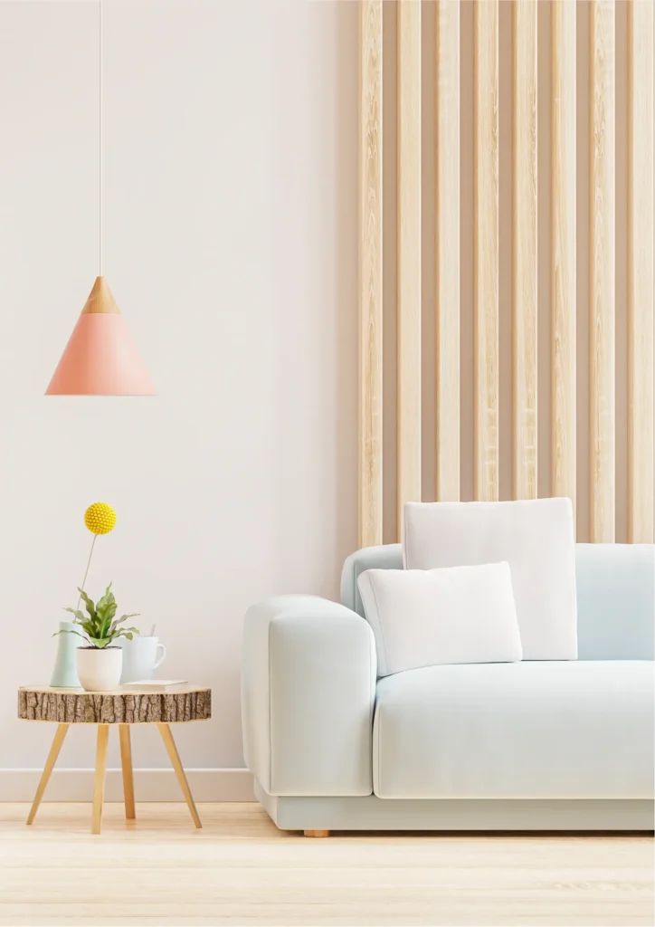 Salon design d'un logement géré en location courte durée par Alva Conciergerie